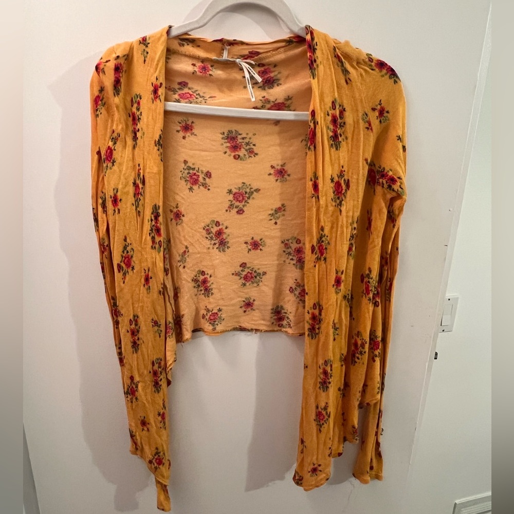 Yellow floral sweater